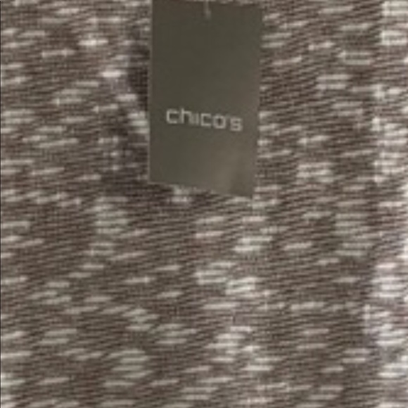 Chico’s Tan 3/4 Sleeve Lace Overlay Sweater - Picture 3 of 11